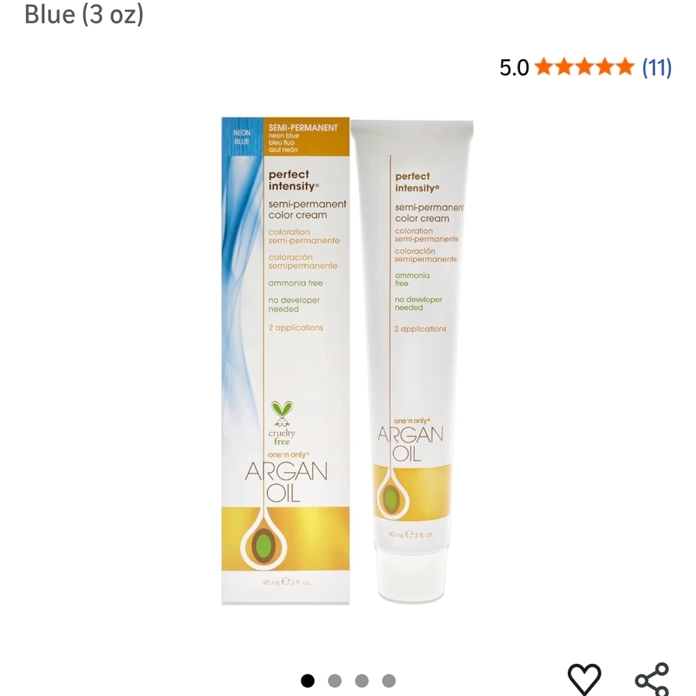 Argan Oil Semi-Permanent Hair Color - Neon Blue